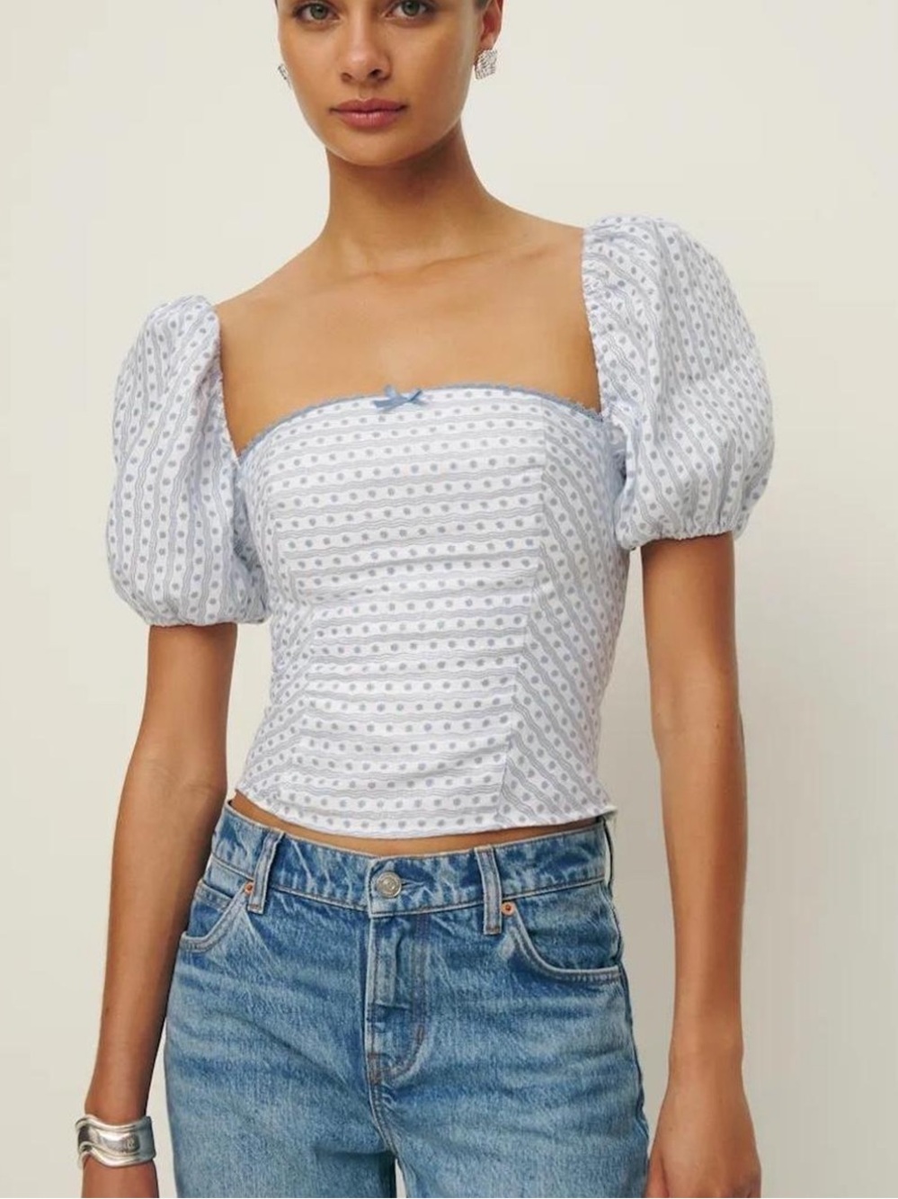 Reformation Marella Linen Top